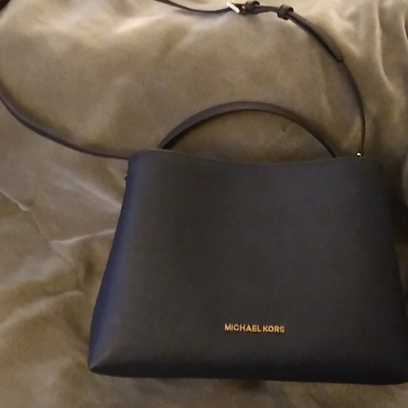 Michael Kors Navy Sofia Large Leather EW Satchel